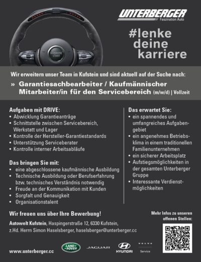 Garantiesachbearbeiter/Kaufmännischer Mitarbeiter für den Servicebereich (m/w/d) – Vollzeit