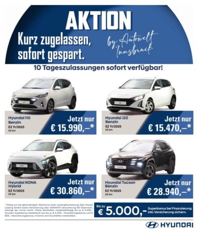 Kurz zugelassen, sofort gespart.