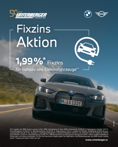 Elektro-Fixzins Aktion bei BMW Unterberger