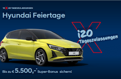 Hyundai i20 Tageszulassungen